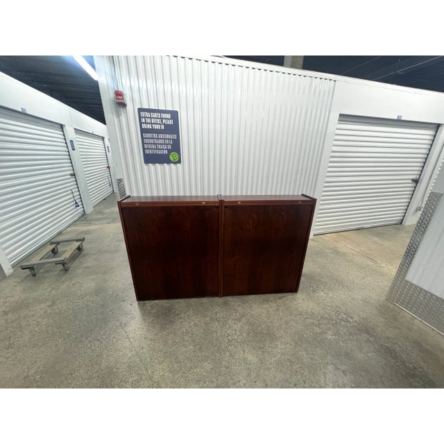 Brown 1950s Danish Modern Rosewood Foldable Bar Johannes Andersen For Sale - Image 8 of 12