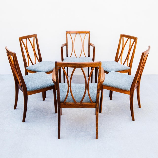 Mid-Century Modern Vintage Mid Century Modern Teak & Afromosia Dining Chairs For Sale - Image 3 of 15