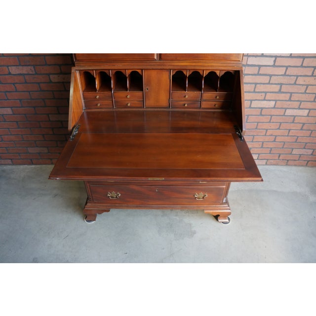 Mid 20th Century Mahogany Secretary Desk For Sale - Image 5 of 11