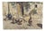 Giuseppe Giardiello, Popular Court Scene, Early 1900s, Oil on Canvas For Sale