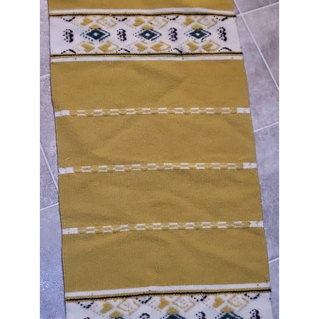 This gorgeous vintage Turkish rug/runner in stunning bright yellow is a one of a kind piece. erfectly hand-knotted by the...