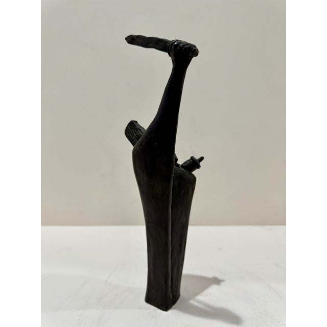 Figurative 1960s Larry Mohr Bronze Abstract Figurative Sculpture Signed From Artist Estate For Sale - Image 3 of 8