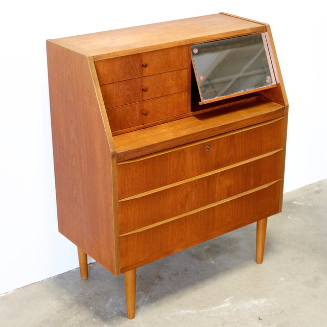 Dimensions: 31 1/2" L × 16" D × 38 3/16" H Origin: Denmark Designer: Unknown Manufacturer: Unknown Year: ca 1950s...