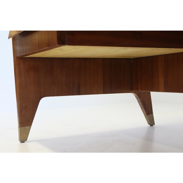 Desk in Wood, Brass and Enamelled Glass by Gio Ponti, 1950 For Sale - Image 17 of 18
