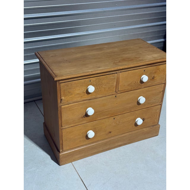 Antique Pine Two Over Two Drawers - Chest of Drawers From England For Sale - Image 4 of 18
