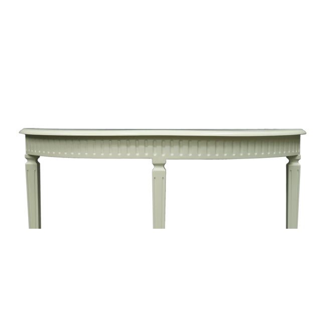 The 20th Century English Rustic Style Semicircular Side Table For Sale - Image 4 of 9