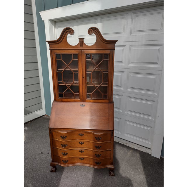 1940s Governor Winthrop Mahogany Secretary Desk Chairish