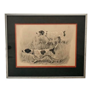 ‘The Season Opens’ 1930’s Etching From ‘Dogs in the Field’ a 24 Lithograph Limited Edition Folio by British-American Artist, Marguerite Kirmse For Sale