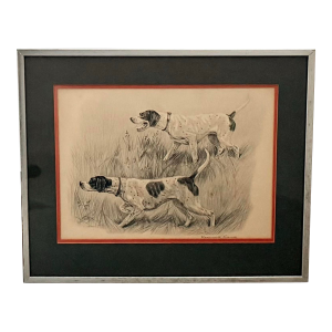 ‘The Season Opens’ 1930’s Etching From ‘Dogs in the Field’ a 24 Lithograph Limited Edition Folio by British-American Artist, Marguerite Kirmse