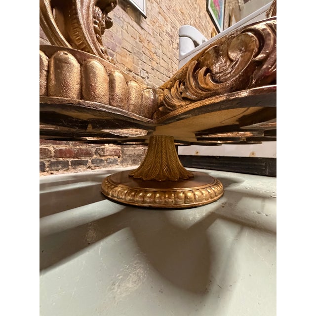 1960s Hollywood Regency Gold Pearl Coffee Table For Sale - Image 4 of 6