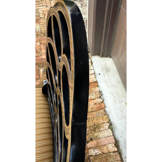 Pair of Century Furniture Black & Gold Chinoiserie Side Chairs For Sale - Image 9 of 18