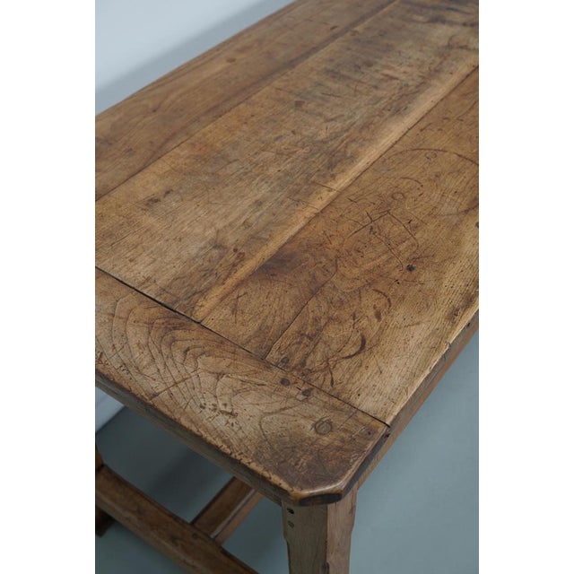 Antique 19th Century French Rustic Elm Farmhouse Dining Table For Sale - Image 13 of 18