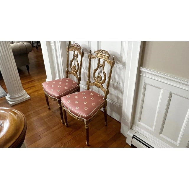 English 2000s Reupholstered Theodore Alexander Althorp Boudoir Chairs- Set of 2 For Sale - Image 3 of 12