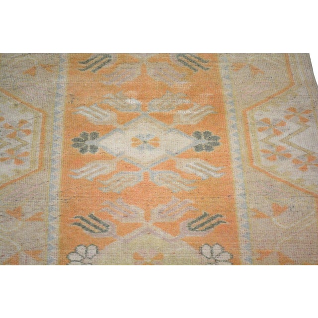 Turkish Vintage Turkish Anatolian Hand Knotted Wool Rug, 2'6''x6'5'' For Sale - Image 3 of 5