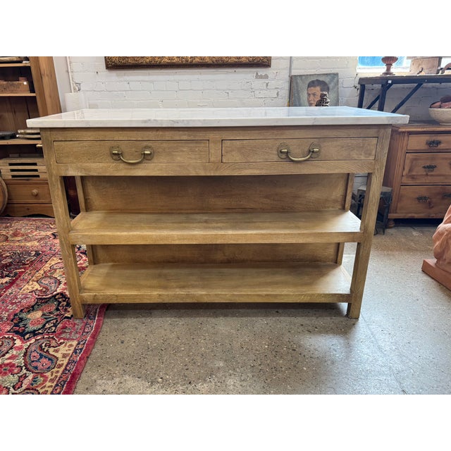 Transitional Adoorne Large Kitchen Island For Sale - Image 3 of 9