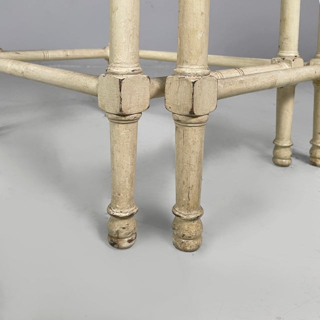 Mid-Century Modern Italian Coffee Tables in White Wood, 1940s, Set of 2 For Sale - Image 18 of 18