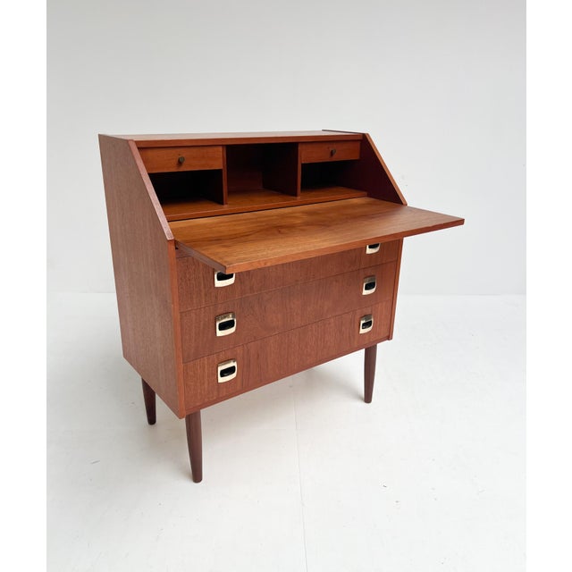 Danish Brown Secretary, 1960s For Sale - Image 15 of 15