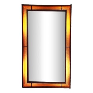 Large Vintage Backlit Mirror, Denmark, 1960s For Sale