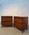Elegant pair of Mid-Century “Distinction” walnut nightstands by Unagusta, showcasing the warm walnut tones, clean lines,...