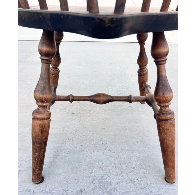 Vintage Habersham Braced Bow-Back Windsor Dining Chairs - Set of 5 For Sale - Image 12 of 13