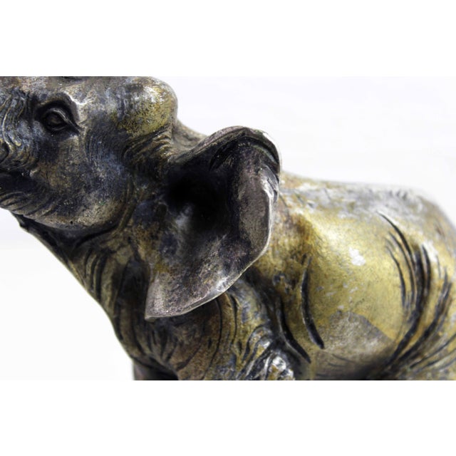 Metal Mid-Century Metal Elephant Figurine, 1960s For Sale - Image 7 of 13