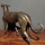 Early 20th Century Gilt Bronze Dog Figure – 7.9" Standing Hound Sculpture With Red Pigment For Sale In Los Angeles - Image 6 of 9