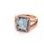 Traditional Diamond Aquamarine Ring 14k Gold 6.25 TCW Certified For Sale - Image 3 of 13