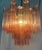 Trio Pink Glass Tube Chandeliers, Murano, 1970s, Set of 3 For Sale - Image 12 of 16
