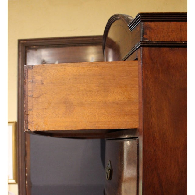 Circa 1800 Georgian Bowfront Mahogany Chest on Chest For Sale - Image 11 of 12