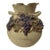 Vintage Large Sculptural Art Pottery Grape Motif Amphora Style Vase - Artist Signed For Sale