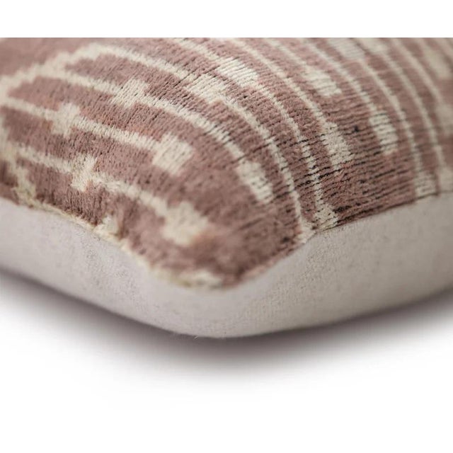 "Size: 16x24 inch (40x60 cm) lumbar pillow Handmade from silk velvet fabric sourced in Turkey &amp; Uzbekistan Dyed with...