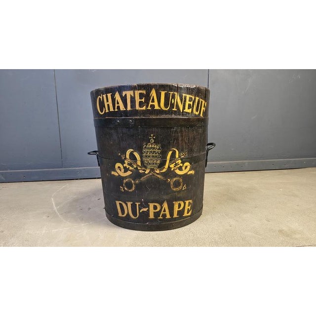Chateauneuf Du Pape Wooden Grape Bucket, 1950s For Sale - Image 11 of 13