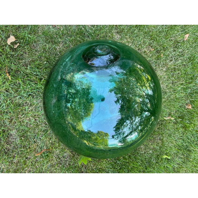 1960s Large Vintage Hand Blown Glass Float For Sale - Image 5 of 5
