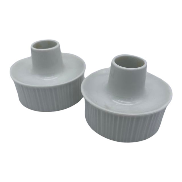 Tapio Wirkkala for Rosenthal Porcelain Candle Holders For Sale