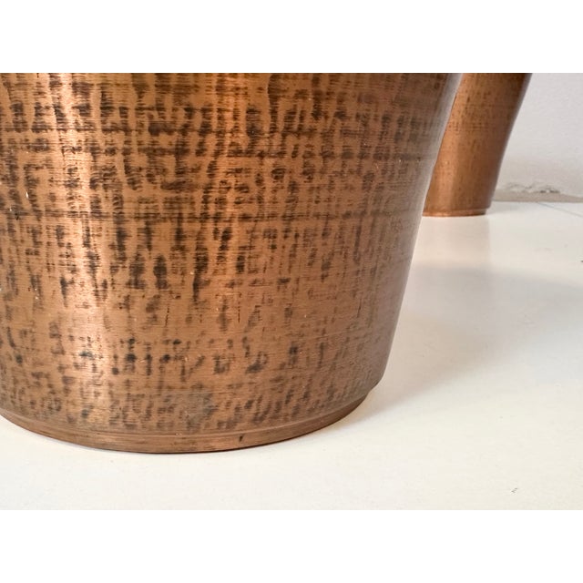 Mid-Century Copper Plant Pots, Germany, 1960s, Set of 2 For Sale - Image 10 of 14
