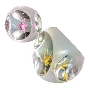 Unusual and Elegant Mid-Century Glass Paper Weights - Set of 2
