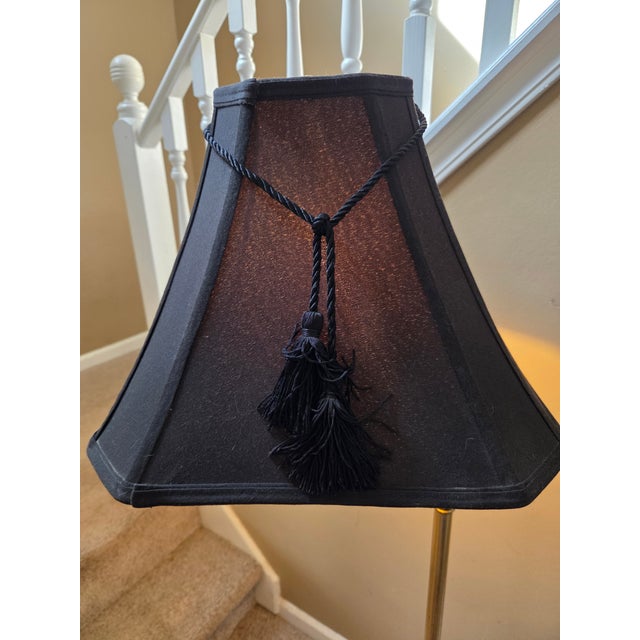 Late 20th Century Vintage Frederick Cooper Brass Regency Floor Lamp For Sale - Image 5 of 10