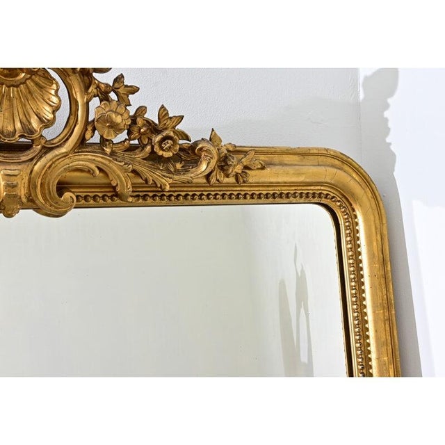 French 19th Century Louis Philippe Gilt Mantel Mirror For Sale In Baton Rouge - Image 6 of 11