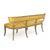 French Lorand Yellow Silk Bench in Natural Birch Frame For Sale - Image 3 of 4