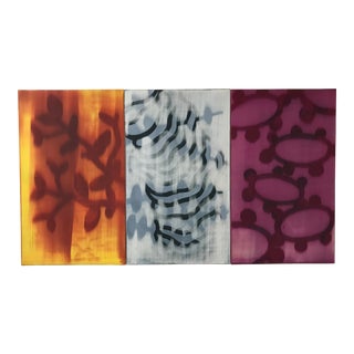 Abstract Triptych Painting For Sale