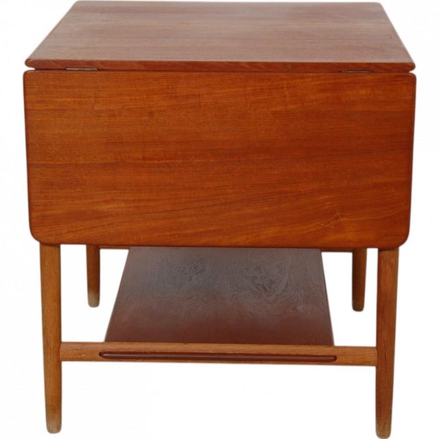 Sewing Table in Teak and Oak by Hans Wegner, 1960s For Sale - Image 3 of 13