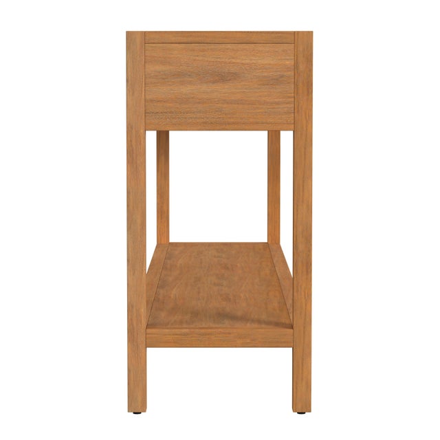 2020s Lark 65 in. W Rectangular Wood 3 Drawer Console Table with Lower Open Shelf, Natural Mango For Sale - Image 5 of 8