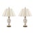 Mid 20th Century Matched Yugoslavian Hand-Cut Lead Crystal Lamps With Pleated Linen Shades - a Pair For Sale