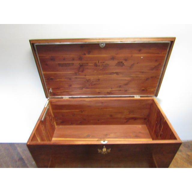 1990s Lane Solid Cherry Chippendale Style Cedar Lined Chest For Sale - Image 5 of 8