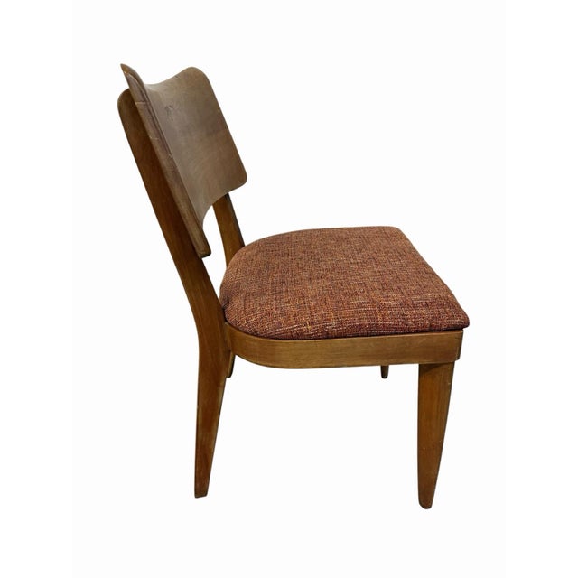 Brown Mid-Century Modern Heywood Wakefield Maple Dining Chairs - Set of 4 For Sale - Image 8 of 10