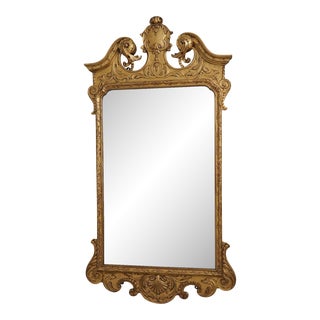 Vintage Gold Gilt Georgian Style Mirror For Sale