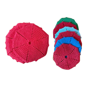 Late 20th Century Hand Crocheted Coasters & Hot Pads - Set of 8