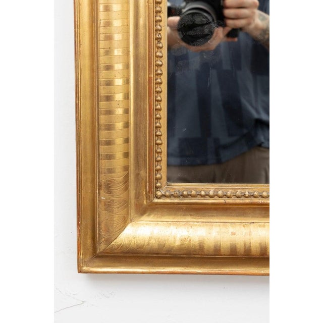 French Louis Philippe Giltwood Wall Mirror For Sale In West Palm - Image 6 of 6