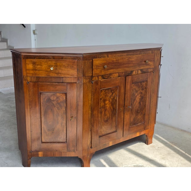 Large Antique Italian Walnut Sideboard, 1820 For Sale - Image 13 of 18