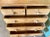 Antique Pine 2 Over 3 Chest of Drawers With Wooden Knobs From England - Circa 1870 For Sale - Image 9 of 12